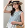 Conjunto de Verano Nuevo para Niñas 2026, Elegante Vestido de Verano de Pequeña Princesa, Conjunto Estilo Coreano para Niñas Mayores, Conjunto de Dos Piezas de Mezclilla de Moda