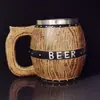 Taza de Cerveza de Madera de Acero Inoxidable Alemán, Alto Valor Estético, Cubo de Cerveza de Gran Capacidad, Suministros para Bar, Taza Popular para Cerveza de Barril