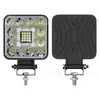 Luz de Trabajo Cuadrada Nueva para Coche Mini 28 LEDs 84W Blanco y Amarillo Dos Colores Foco de Búsqueda para Vehículo Todoterreno Modificado Luz de Techo