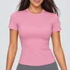 Camiseta de Manga Corta para Mujer, Adelgazante, Amigable con la Piel, Sensación de Segunda Piel, para Deporte, Fitness, Yoga, Pilates, Entrenamiento