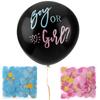 Globo negro de 36 pulgadas con impresión transfronteriza para revelar el sexo, ideal para decoración de fiestas de bebé o niña.