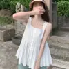 WZXSK Camiseta Blanca sin Mangas Puro Deseo para Mujer, Holgada, Dulce, con Sentido del Diseño, Camisa Pequeña de Verano 2026