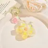 Llavero Creativo de Arena Líquida en Forma de Pétalo con Aceite Colgante Acrílico Accesorio para Bolso Adorno para Mochila de Pareja Regalo Venta al por Mayor