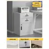 Gabinete de Archivo Oficina Almacenamiento de Impresora de Oficina con Cerradura Gabinete Lateral Pequeño Móvil Gabinete de Almacenamiento para el Hogar