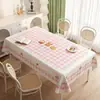 Toalha de Mesa com Tema de Vegetais Impermeável à Prova de Óleo Lavável Novo Modelo 2026 Desenho Animado de Alta Qualidade Atmosfera Toalha para Mesa de Centro Retangular