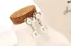 E179 Yiwu Moda Aretes de Perla Incrustados con Diamantes Naturales Joyería