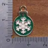Novo produto transfronteiriço: Série de Natal fofa, acessórios de joias DIY feitos à mão de boneco de neve e floco de neve em liga com gota de óleo, atacado em estoque