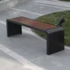 Silla de parque, banco para exterior, de acero inoxidable, hierro, anticorrosión, plástico, madera, cuadrada, para patio comunitario, centro comercial, silla al aire libre, banco largo
