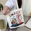 Bolsa de Lona para Mulheres 2024 Nova Bolsa de Ombro para Estudantes Bolsa Tutorial Bolsa de Mão Bolsa de Mão de Grande Capacidade Entrega de Peça Única