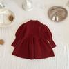 Vestido Tricotado de Outono e Inverno para Meninas Coreanas da Moda Vestido de Suéter Tricotado de Princesa Bebê Bebê Vestido de Manga Longa