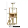 Árvore para Gatos Mais Vendida com Grande Cápsula Espacial para Gato, Rede, Plataforma de Salto, Escada, Arranhador, Estrutura de Escalada para Gatos Tudo-em-Um, Acessórios para Gatos