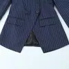Roupas Femininas Transfronteiriças Primavera e Outono 2026 Estilo Europeu e Americano Moda Blazer Listrado Irregular de Um Botão para Mulheres B129640
