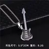 Collar de guitarra retro dominador hip hop para hombre de Tiktok, collar con colgante personalizado de acero de titanio, accesorios para suéter