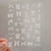 Redanco5D Embutido Ins Celebridade da Internet Desenho Animado Adesivos de Unha Laço Fofo Decalques 3D para Unhas He1784