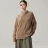 Suéter de punto con cuello semialto para otoño e invierno, suéter de cachemira de seis hilos trenzado grueso para mujer, holgado, elegante, cálido, camiseta de punto básica
