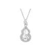 Collar de Calabaza con Colgante de Bambú S925 Plata Ágata para Mujer, Estilo Lujo Ligero, Nuevo Estilo Chino Colgante de Hoja de Bambú, Regalo de San Valentín