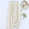 Vestido de confinamento de gaze de algodão para maternidade verão camisola de amamentação quarto de maternidade hospitalar plus size pijama para gestantes primavera e outono