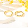 Anillo de moda transfronterizo de acero de titanio con trébol de cuatro hojas chapado en oro de 18 quilates, anillo sencillo de banda lisa con pequeña flor, nuevo anillo de Amazon para mujer