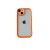 Modelo de Borde de Color Sólido Adecuado para Funda de Teléfono Móvil Apple 15Promax Panel Trasero Transparente de PC 14Pro Simple 13Pro12 Agujero Grande