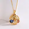Pendente Flor de Diamante Colorida Popular Transpassada Transfronteiriça Medieval Vintage Luxo Acessível Exquisito Colar de Alto Padrão