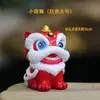 Figura de león felizito de piedra azul imitación para jardinería, arreglo floral, micro paisajismo de acuario, adorno de león de viento estilo chino