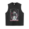 Estampado efecto copo de nieve vintage lavado al agua estilo cómic blanco y negro holgado hombro caído marca de moda unisex manga corta manga larga