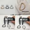 Hebilla de Anillo D Metálica para Bolsas, Accesorios para Correas, Hebilla en Forma de D para Ropa y Equipaje, Ferretería, Hebilla de Anillo D para Cinturón, Hebilla Metálica en Forma de D Semicircular