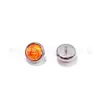 Aretes de Ópalo con Borde de Titanio F136, Clavos para Ombligo, Clavos para Labio, Joyería para Piercings de Aleación de Titanio G23, Clavos para Cartílago de la Oreja, Clavos para Lengua, Clavos Incrustados
