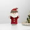 Nuevo Juego de Botellas de Vino de Alce de Amazon Transfronterizo Adornos de Decoración de Muñeco de Nieve Champagne Vino Tinto Tejido Decorativo Juego de Cerveza