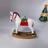 Decoración Colgante Navideña de Caballo Mecedora Pintado de Resina Transfronteriza Adorno para Árbol de Navidad Adorno Colgante Pequeño Adorno Pequeño Estilo Ins