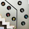 Pegatinas de vinilo para pared, diseño de discos de música, para dormitorio, sala de estar, entrada, decoración del hogar, autoadhesivas, FX-F316