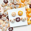 Accesorios para Joyería DIY Galletas de Chocolate de Dibujos Animados Pegatinas de Pegamento de Crema para Fundas de Teléfono Pasadores para el Cabello Imanes para Refrigerador Pulseras Accesorios para el Cabello