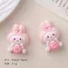 Dibujos animados DIY accesorios de resina accesorios fresa conejo conejo pegamento de crema pasador hecho a mano funda de teléfono móvil hebilla de zapato accesorios lote