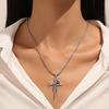 Collar Europeo y Americano Diablo Ins Amor Rosa Femenino Gótico Flor Envuelta Corazón Cadena Clavícula Día de San Valentín Transfronterizo