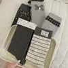 Calcetines de otoño e invierno estilo coreano hasta la pantorrilla para mujer, dulce lazo de encaje, tonos grises de alta gama, calcetines vintage florales apilados hasta la pantorrilla