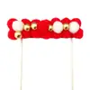 Ins Cartão Decorativo para Bolo Encaixável Arco Bola de Pelo Decoração de Bolo de Aniversário Acessórios para Mesa de Sobremesas Arco