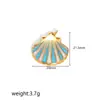 Nueva Moda Colgante de Concha con Goteo de Aceite Decoración de Perlas Accesorios Pulsera Collar Llavero Colgante Venta al por Mayor