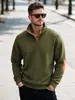 Coleção Outono/Inverno de e-commerce transfronteiriço: Suéter casual masculino de manga longa, tamanho europeu, com gola alta e padronagem xadrez pequena, modelagem solta
