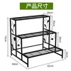 Estante de Flores de Hierro Forjado Estante de Almacenamiento para Balcón Estante de Macetas Verde Escalonado Estante de Almacenamiento de Plantas de Múltiples Capas Estante de Flores Suculentas para Sala de Estar