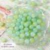 Cuentas redondas de jade de 10 mm con sensación clara y tenue, estilo chino, de vidrio esmaltado de colores, para pulsera, collar y oreja, joyería hecha a mano