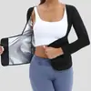 Modelador Feminino Transfronteiriço com Ajuste de Fita Mágica, Conjunto de Yoga com Controle de Barriga, Cinta Modeladora Esportiva Justa, Conjunto de Suor para Modelagem Corporal