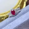 Anillo Nuevo de Plata 925 Incrustado con Peridoto Natural Granate Topacio Rubí Rodeado de Diamantes Modelo 5*7