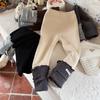 Roupas Infantis Xie Jinmao Calças Leggings Grossas Forradas com Lã para Meninas Classe A Outono e Inverno Novas Calças Longas Integradas com Lã para Crianças para Uso Externo
