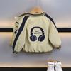 Jaqueta de Baseball com Fone de Ouvido Esportivo Estiloso para Meninos Nova Tendência Resistente ao Desgaste Respirável Casaco Primavera e Outono Roupa Casual de Rua para Meninos