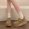 Sapatos Birkenstock Retro de Solado Grosso Cor Sólida Novo Estilo Primavera e Outono 2026 Melard Sapatos Casuais Slip-On Aumentadores de Altura