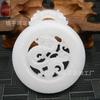 Colgante Hueco de Jade Blanco Afgano Natural Dragón Antiguo Ruyi Colgante Candado de Jade Colgante de Jade Accesorios Dinastía Han Venta al por Mayor