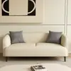 Sofá de dos plazas para espacios pequeños, estilo nube de tela color crema, adecuado para salas de estar, apartamentos de alquiler, oficinas, áreas de recepción y dormitorios