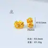 Retención de color alta método antiguo arena dorada cubo de oro cuentas incrustadas con diamantes cuentas espaciadoras huecas mariposa rosa accesorios para joyería DIY cadena de pulsera cuentas