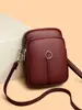 Elegante bolso pequeño cuadrado de piel suave para teléfono para mujer, nuevo modelo 2026, bolso de hombro cruzado versátil simple de nicho, monedero