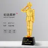 Trofeo de Cristal Personalizado para Miembro de Fiesta de Concurso de Conocimientos, Premio al Veterano del 1 de Julio y 1 de Agosto, Trofeo Conmemorativo, Regalo de Jubilación con Grabado